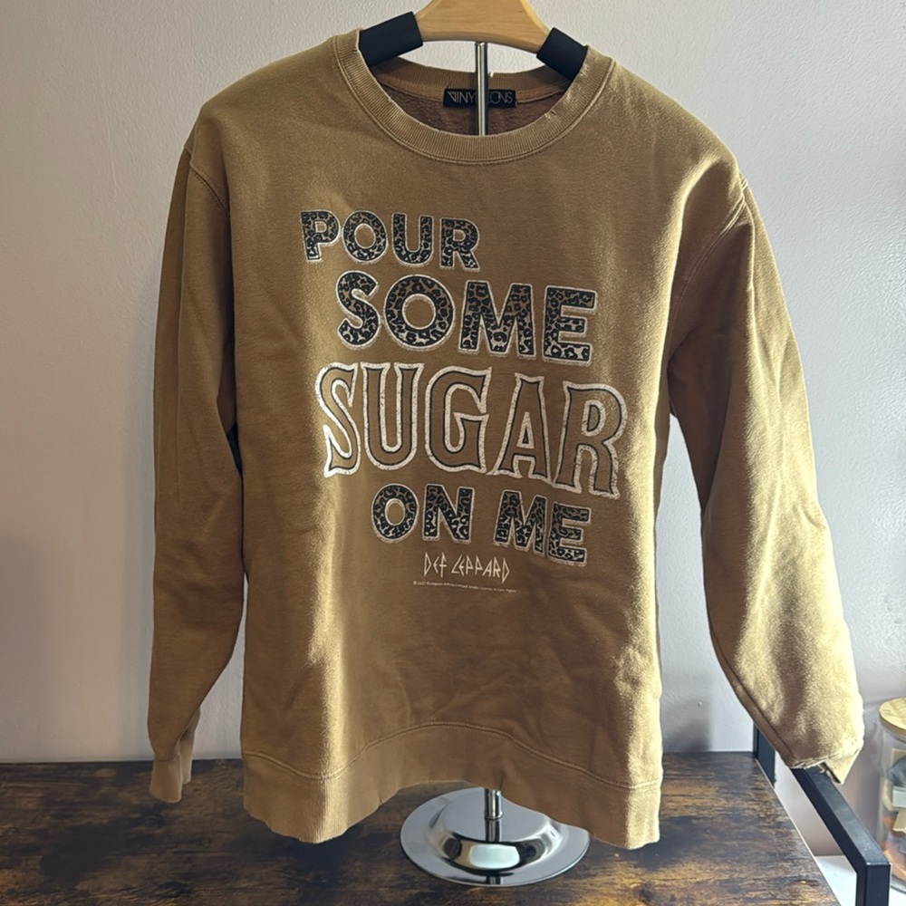 Brown Sweatshirt with Graphic Print